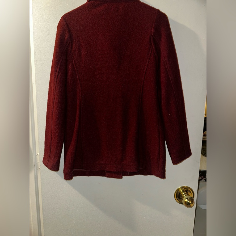 Maroon Wool Jacket - image 4